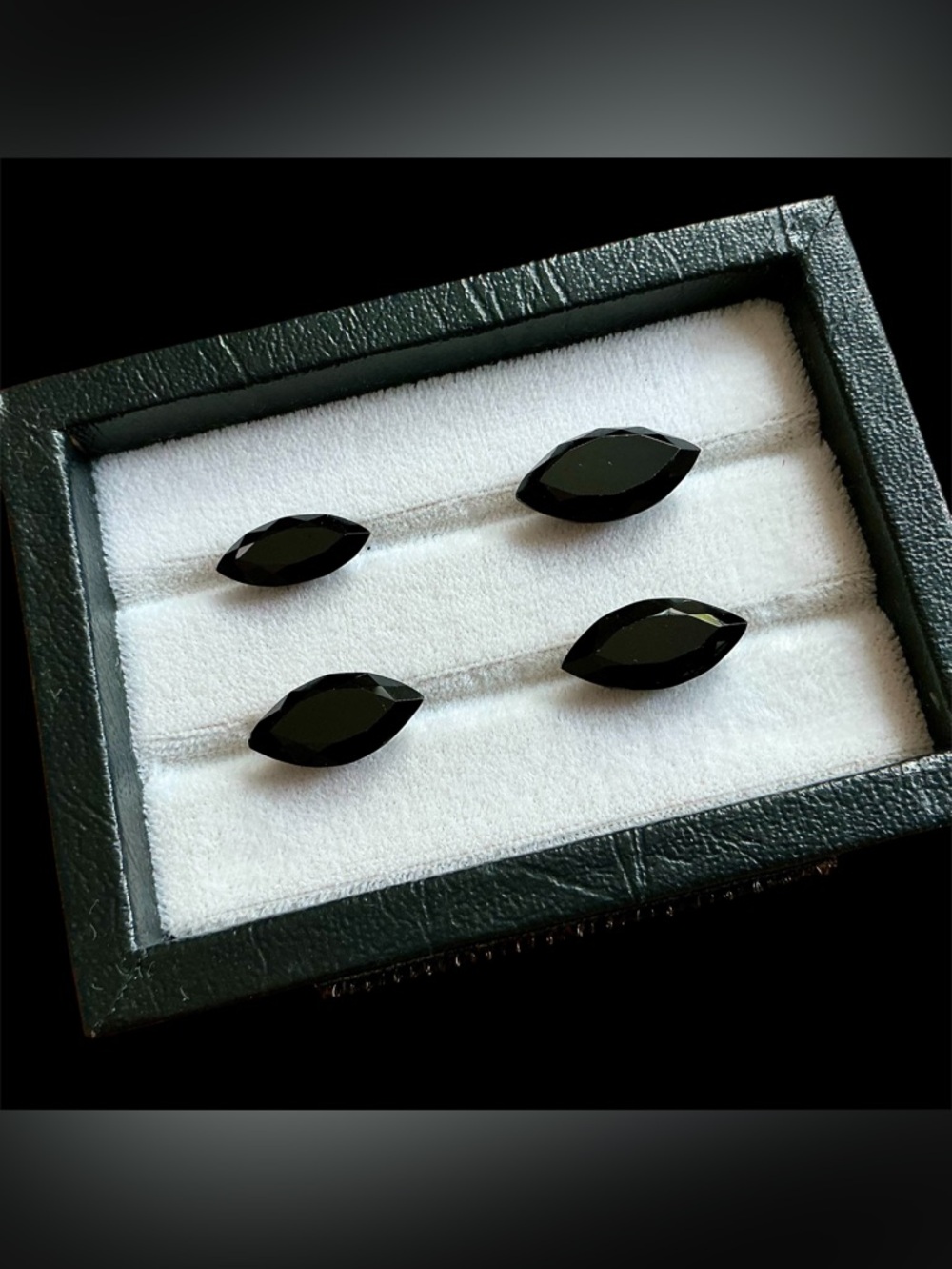 Black Spinel Faceted Marquis Cut Gemstones - Sold by Lot c 39.64 tcw All Natural